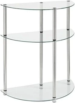 Convenience Concepts Designs2Go Classic Glass 3 Tier End Table, Glass -Best Furniture Store 419uMRIBU9L. AC