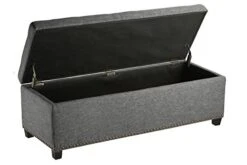 FIRST HILL FHW Thomas Rectangular Storage Ottoman Bench, Large, Stone Grey 13 FIRST HILL FHW Thomas Rectangular Storage Ottoman Bench, Large, Stone Grey -Best Furniture Store 41A6ujFETaL