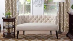 Jennifer Taylor Home Celine Settee, Sky Neutral