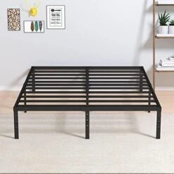 14 Inch Bed Frame Queen Size No Box Spring Needed, Heavy Duty Queen Platform Metal Bed Frame Support Up To 3000 Lbs, Easy Assembly, Noise Free, Black -Best Furniture Store 41AU5Wj941L. AC 1