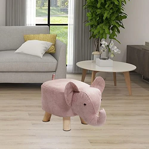 Bothyi Animal Footstool, Sofa Tea Stool, Shoes Changing, Multifunctional Wood Kids Stool, Elephant Bench For Living Rooms, Guest Rooms Bedroom, Pink 2 Bothyi Animal Footstool, Sofa Tea Stool, Shoes Changing, Multifunctional Wood Kids Stool, Elephant Bench For Living Rooms, Guest Rooms Bedroom, Pink - Image 2