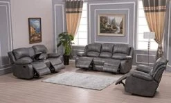 Betsy Furniture 2PC Bonded Leather Recliner Set Living Room Set, Sofa, Loveseat 8018 (Brown, Living Room Set 3+2) -Best Furniture Store 41AxTLE7QBL. AC