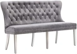 UDAX Velvet Bench With Back, Upholstered Armless Couch Settee With Button Tufted Backrest Nailhead Around, Light Grey 15 UDAX Velvet Bench With Back, Upholstered Armless Couch Settee With Button Tufted Backrest Nailhead Around, Light Grey -Best Furniture Store 41BBbc0owaL. AC