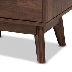 Baxton Studio Lena Mid-Century Modern Walnut Brown Finished 1-Drawer Wood Nightstand -Best Furniture Store 41BHsiyn8BL