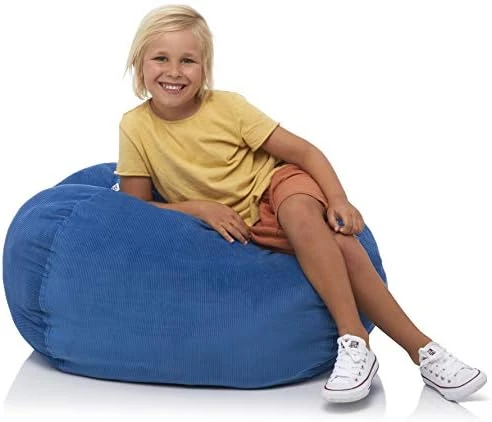 Delmach Bean Bag Chair Cover | Stuffed Animal Storage | 38" Width Extra Large | 100% Cotton Canvas | Double Stitched | Durable Zipper | Fill With Anything Soft | Beans Not Included 5 Delmach Bean Bag Chair Cover | Stuffed Animal Storage | 38" Width Extra Large | 100% Cotton Canvas | Double Stitched | Durable Zipper | Fill With Anything Soft | Beans Not Included - Image 5