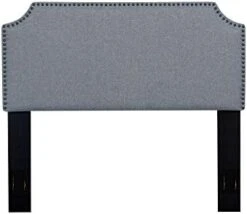 Container Furniture Direct B8084 Linen Fabric Bedroom Headboard With Nailhead Trim, Standard, Dark Grey -Best Furniture Store 41Bz81 Uu5L. AC