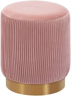 Duhome Modern Round Velvet Ottoman Footrest Vanity Stool Gray -Best Furniture Store 41C0OTYtHyL. AC