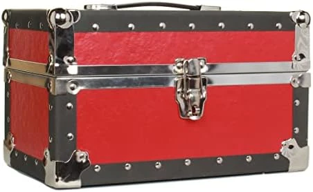 Summer Camp And College Dorm Mini Storage Trunk Organizer Keepsake Box Treasure Chest Footlocker Size 14" L X 8" H X 8" W Light Blue 12 Summer Camp And College Dorm Mini Storage Trunk Organizer Keepsake Box Treasure Chest Footlocker Size 14" L X 8" H X 8" W Light Blue - Image 12