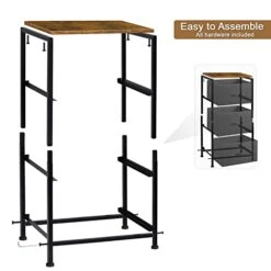 Mall Nightstand Dresser For Bedroom, 3 Drawer Fabric Storage Chest, Storage Tower Organizer Unit With Removable Fabric Bins For Closet Bedside, Nursery, Living Room, Bedroom, College Dorm, Black. -Best Furniture Store 41CNatFnZ3L