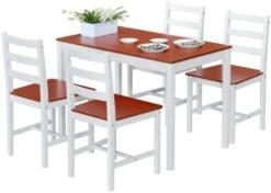 Alohappy Dining Table Set For 4, Pine Wood Kitchen Table Dining Table And Chairs Set 5PCS For 4 Person For Kitchen Dining Room Living Room 12 Alohappy Dining Table Set For 4, Pine Wood Kitchen Table Dining Table And Chairs Set 5PCS For 4 Person For Kitchen Dining Room Living Room -Best Furniture Store 41CQk7dgFeL. AC