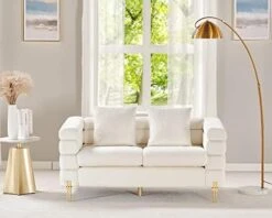 AMERLIFE Sofa, 2 Piece Sofa Set, Loveseat Set- Oversize Sofa Couch, Comfy Sofa For Living Room- Bouclé Deep Seat Sofa, White Sofa -Best Furniture Store 41CmT3YsfxL. AC