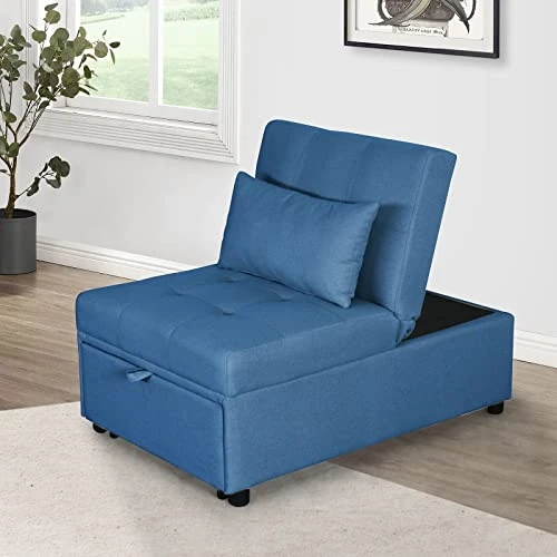GNIXUU Sleeper Chair Bed Convertible Futon Chairs, 4 In 1 Ottoman Bed, Fold Out Single Sofa Bed, Chaise Lounge For Small Living Room Apartment Tufted Fabric 1 GNIXUU Sleeper Chair Bed Convertible Futon Chairs, 4 In 1 Ottoman Bed, Fold Out Single Sofa Bed, Chaise Lounge For Small Living Room Apartment Tufted Fabric