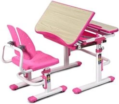 ARLIME Kids Desk And Chair Set, Height Adjustable Children Study Desk W/Tilt Desktop, Pull Out Storage Drawer & Metal Hook, Kids Study Desk And Chair Set For Boys & Girls (Pink) 15 ARLIME Kids Desk And Chair Set, Height Adjustable Children Study Desk W/Tilt Desktop, Pull Out Storage Drawer & Metal Hook, Kids Study Desk And Chair Set For Boys & Girls (Pink) -Best Furniture Store 41D9qDkiXVL. AC