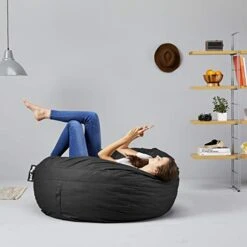 Big Joe Fuf Foam Filled Bean Bag Chair, Large, Black -Best Furniture Store 41DHbyOvFnL
