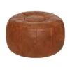 Thgonwid Unstuffed Moroccan Ottoman Pouf Cover, Ottoman Footstool Storage Solution, Bean Bag Chair, Foot Rest, Brown