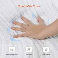 Queen Size Mattress, Sweetnight 10 Inch Queen Size Memory Foam Hybrid Mattress For Cool Sleep, Medium Firm Bed Mattress For Pressure Relief, Mattress In A Box, White 17 Queen Size Mattress, Sweetnight 10 Inch Queen Size Memory Foam Hybrid Mattress For Cool Sleep, Medium Firm Bed Mattress For Pressure Relief, Mattress In A Box, White -Best Furniture Store 41DUTlYoeWL