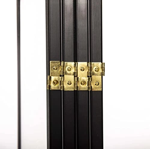Black 4 Panel Bamboo Floral Room Divider Screen 3 Black 4 Panel Bamboo Floral Room Divider Screen - Image 3