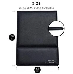 Premium Portable Makeup Mirror (Black) | Perfect For Travel, Home Vanity, Office Desk | Large Size, Folding Design With Stand For Tabletop, Vegan Leather | Beauty Gifts For Bridesmaids -Best Furniture Store 41DqzMUnrcL