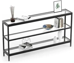 Evajoy Console Table, 55" Entryway Table With 3 Tiers, Open Glass Sofa Table For Living Room, Foyer, Entryway, Bedroom, Hallway 15 Evajoy Console Table, 55" Entryway Table With 3 Tiers, Open Glass Sofa Table For Living Room, Foyer, Entryway, Bedroom, Hallway -Best Furniture Store 41E8oN1mX8L. AC