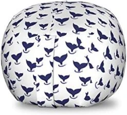 Ambesonne Zebra Print Storage Toy Bag Chair, Striped Zebra Animal Print Nature Wildlife Inspired Simplistic Illustration, Stuffed Animal Organizer Washable Bag, Small Size, White Charcoal -Best Furniture Store 41EKLabQSKL. AC