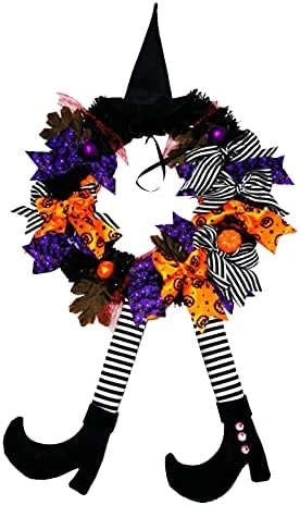 MatureGirl Hanging Decoration Ring Halloween Door House Flower Pendant Home Decor 12inch Christmas Wreath (As Shows, One Size) 7 MatureGirl Hanging Decoration Ring Halloween Door House Flower Pendant Home Decor 12inch Christmas Wreath (As Shows, One Size) - Image 7
