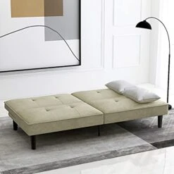 IULULU Futon Sofa Bed, Modern Convertible Armless Sleeper Couch Daybed For Studio, Apartment, Office, Small Space, Compact Living Room, Sage Grey 13 IULULU Futon Sofa Bed, Modern Convertible Armless Sleeper Couch Daybed For Studio, Apartment, Office, Small Space, Compact Living Room, Sage Grey -Best Furniture Store 41EWivfSJPL
