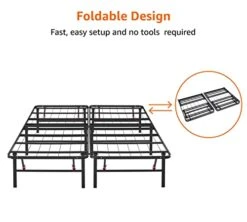 Foldable Metal Platform Bed Frame With Tool Free Setup,14 Inches High, Queen,Black 5 Foldable Metal Platform Bed Frame With Tool Free Setup,14 Inches High, Queen,Black -Best Furniture Store 41EaMFwlLDL