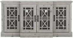 Galano Isadora Wide Accent Sideboard - Storage Cabinet With Doors And Shelves - Free Standing Sideboard - Sideboard Storage Cabinet For Living Room - Easy Assembly - Dusty Grey Oak -Best Furniture Store 41EiqQH8veL. AC