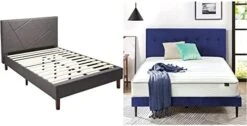 Judy Upholstered Platform Bed Frame, Full & 8 Inch Foam And Spring Mattress/CertiPUR-US Certified Foams/Mattress-in-a-Box, Full -Best Furniture Store 41EkhEFnzKL. AC