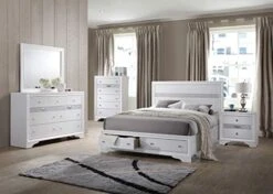 - 6-Piece Watson King Size Bedroom Set. Bed, Dresser, Mirror, Chest & 2 Night Stands