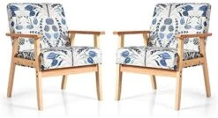 POWERSTONE Modern Upholstered Loveseat, Fabric Loveseat Sofa Couch Wooden 2-Seat Armchair For Home And Office (Yellow, Loveseat) -Best Furniture Store 41F1mVdIDL. AC