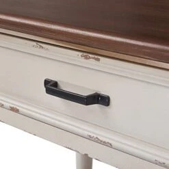 ClickDecor Baker Modern Console Table, Entryway Storage, Home Office Writing Desk With 2 Drawers, Mid Century Living Room Furniture For Small Spaces, White -Best Furniture Store 41F7v6Ts1oL