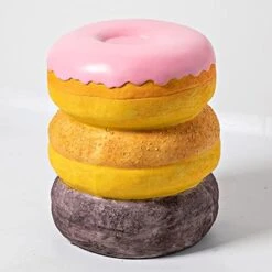 QQXX Simulated Food Footrest Stool, Resin Cartoon Garden Ottoman Foot Stool, Lightweight Creative Modern Accent Stool For Home Dining Room Decor (30x37cm(11.8x14.6), Ice Cream) -Best Furniture Store 41FKTTK54L. AC