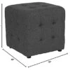Flash Furniture Avendale Tufted Upholstered Ottoman Pouf In Dark Gray Fabric