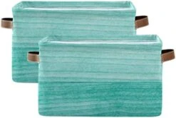 Sea Turtle Starfish Retro Map Large Storage Basket Nautical Ocean Nursery Bins Collapsible Clothes Laundry Hamper With Handles For Home Living Room Bedroom Closet Toys Blankets Organizing 2 Pcs -Best Furniture Store 41FrfG1GwIL. AC