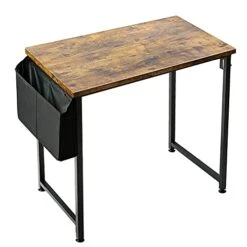 Small Desk For Small Spaces - Student Kids Study Writing Computer Table For Home Office Bedroom School Work PC Workstation,Rustic 30 31 Inch -Best Furniture Store 41G4GCJ8nbL