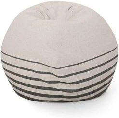 Christopher Knight Home Hudgeons 5 Foot Striped Bean Bag - Natural/Brown Stripes -Best Furniture Store 41G5ItSbuaL. AC