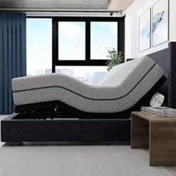 - E4 Split Head Flex Top King Size Adjustable Bed Frame Set With 12" Copper Gel Infused Memory Foam Mattress Medium Firm, 120-Night Trial -Best Furniture Store 41H8qVqUZCL. AC