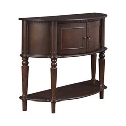 Coaster Furniture Traditional 2 Door Entryway Console Table Storage Cabinet Shelf Brown 950059