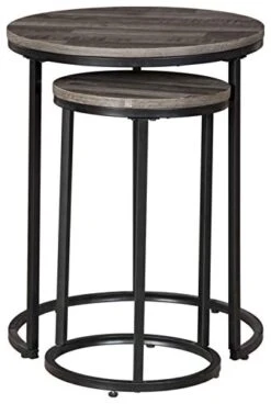 Signature Design By Ashley Briarsboro Urban Industrial Nesting Accent Table Set, 2 Count, Black & Gray 9 Signature Design By Ashley Briarsboro Urban Industrial Nesting Accent Table Set, 2 Count, Black & Gray -Best Furniture Store 41HydzggJ1L