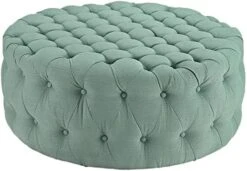 Modway Amour Fabric Upholstered Button-Tufted Round Ottoman In Azure -Best Furniture Store 41I Ot6r6qL. AC