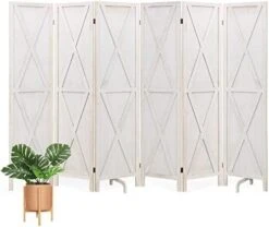 Room Divider 6 Panel, Wooden Room Divider Wall, 6 Panel Folding Privacy Screens, Freestanding Room Partition For Office Kitchen Bedroom Balcony (White) 27 Room Divider 6 Panel, Wooden Room Divider Wall, 6 Panel Folding Privacy Screens, Freestanding Room Partition For Office Kitchen Bedroom Balcony (White) -Best Furniture Store 41I0TaLF79L. AC