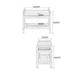Small Foot Stools, Footstool Change Shoes Stool Solid Wood Multifunctional Double Shoe Rack Living Room Small Seat Stool Simple Storage Stool European Storage Stool (Color : #1) -Best Furniture Store 41I0ar3eL0L