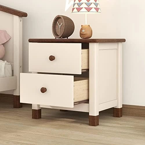 JIVOIT Wooden 3-Pieces Bedroom Sets, Twin Size Platform Bed With 2-Drawers Nightstand And 6-Drawer Storage Dresser, Contrasting Color Design Set For Kids Bedroom 12 JIVOIT Wooden 3-Pieces Bedroom Sets, Twin Size Platform Bed With 2-Drawers Nightstand And 6-Drawer Storage Dresser, Contrasting Color Design Set For Kids Bedroom - Image 12