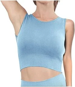 MatureGirl Running Steel No Women's Vest Blouse Back Yoga Bra Top Indoor Cross Ring Outdoor Yoga Bra Adjustable (Blue, L) 25 MatureGirl Running Steel No Women's Vest Blouse Back Yoga Bra Top Indoor Cross Ring Outdoor Yoga Bra Adjustable (Blue, L) -Best Furniture Store 41IUvmV6RS. AC 3