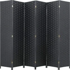 Room Divider, 4 Panel Room Dividers And Folding Privacy Screens 6FT Tall Sound Proof Wall Divider Wood Screens Dorm Partitions Freestanding Temporary Wall Room Furniture Separators- Black -Best Furniture Store 41IWmOcikL. AC