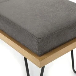 Christopher Knight Home Elisha Industrial Modern Microfiber Bench, Slate / Matte Black 10 Christopher Knight Home Elisha Industrial Modern Microfiber Bench, Slate / Matte Black -Best Furniture Store 41IYi0QqgiL