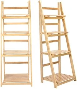 Mavis Laven Display Rack Ladder Shelf Flower Stand Storage Bookshelf Ladder Shelving Home Balcony Office (#1) -Best Furniture Store 41IvSEreEjL. AC