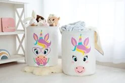 KAZULO Unicorn Hamper Set, Large Round Unicorn Laundry Basket, Kids Laundry Basket Set, Kids Hamper, Toy Storage, 2 Bin (Watermelon Unicorn Bundle) 16 KAZULO Unicorn Hamper Set, Large Round Unicorn Laundry Basket, Kids Laundry Basket Set, Kids Hamper, Toy Storage, 2 Bin (Watermelon Unicorn Bundle) -Best Furniture Store 41IxJMrEWAL