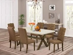 East West Furniture Dining Room Table Set, X777EL718-5 -Best Furniture Store 41JDATXFGrL. AC